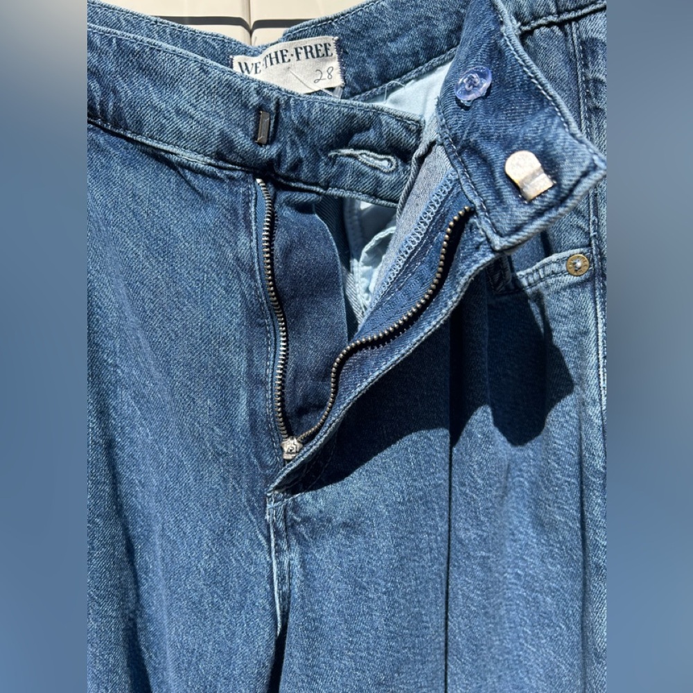 FREE PEOPLE We The Free Sheridan Baggy Flare Wide Leg High Rise Jeans Size 28x32 - Picture 6 of 9